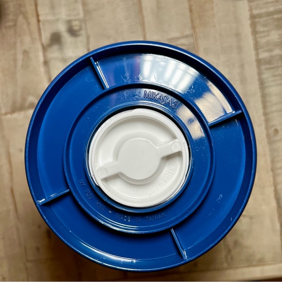 Mikasa Vintage Firenze Thermal Pitcher Insulated Carafe Floral Striped Blue - Picture 4 of 5